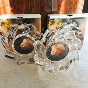 Cristal D' Arques France Crystal 24%Pb0 Picture Frame  Vintage 1999- 2pcs- $35